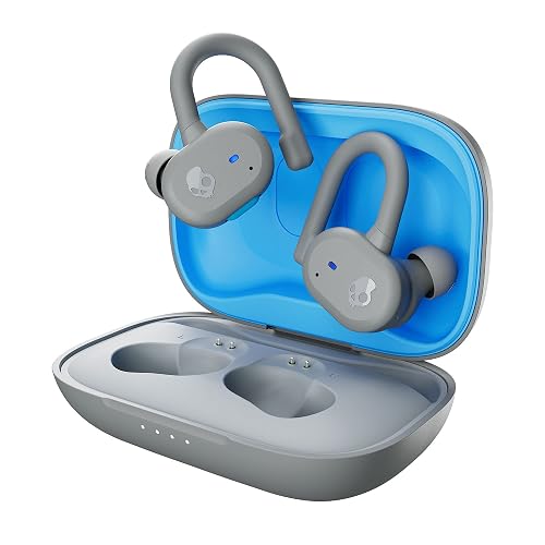 Skullcandy Audífonos Push Active In-Ear Inalámbricos, 43 Horas de Batería, Skull-iQ, Habilitados para Alexa, Micrófono, Compatibles con iPhone, Android y Dispositivos Bluetooth, Gris