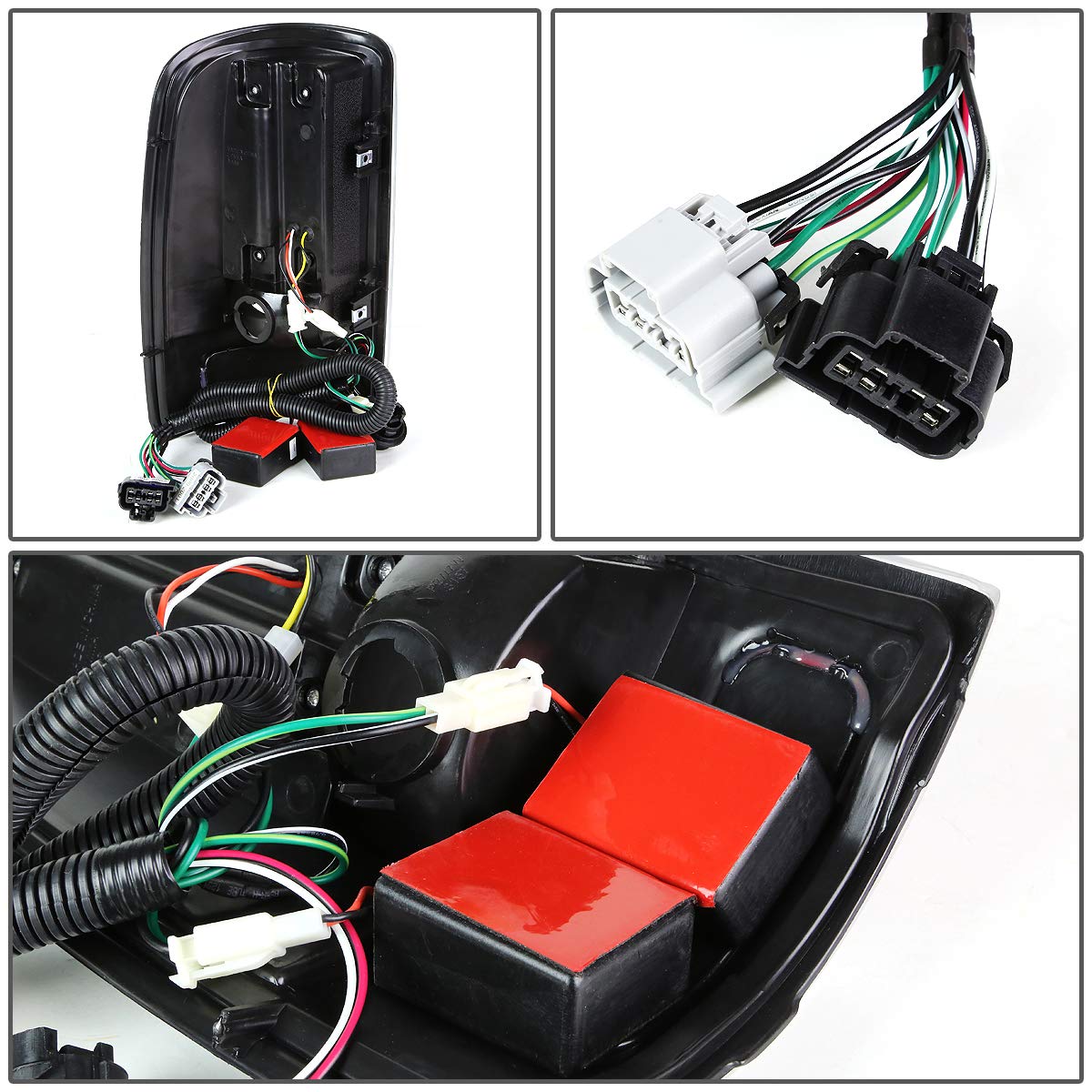 DNA Motoring Conjunto de Luces Traseras LED TL-GMCDE00-LED-3D-CH-RD, Cromo/Rojo, Conductor/Pasajero
