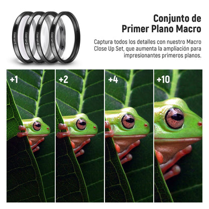 Neewer 67 mm Kit de Accesorios de Filtro de Lente Completo para Objetivos con 67 mm tamaño de Filtro:UV,CPL FLD Juego de Filtro+Macro Close Up Set (+ 1, + 2, + 4 y + 10)+Filtro ND Set(ND2 ND4 ND8)