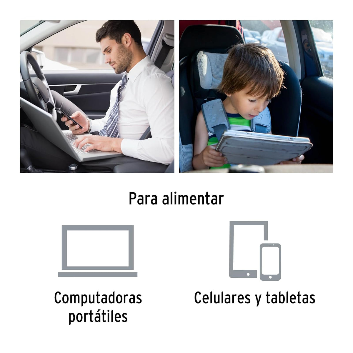 Truper INCO-120, Inversor de corriente 120 W tipo vaso 2 puertos USB