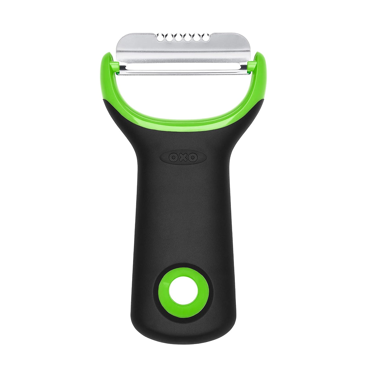OXO Good Grips Pelador de Cocina Acero Inoxidable - Pelador de cítricos - Pelador de preparación de maíz