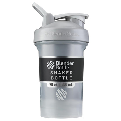 BlenderBottle Classic V2 Botella Mezcladora para Batidos, Varias Capacidades y Colores - 0.6 Litros - Pebble Grey