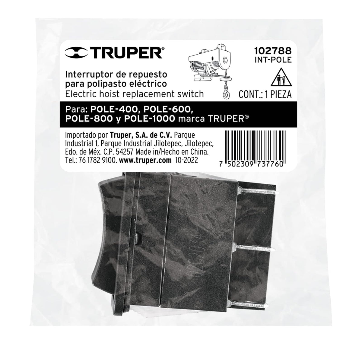 Truper INT-POLE Interruptor para polipastos