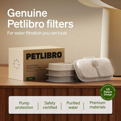 PETLIBRO Paquete de 8 filtros de repuesto para fuente de agua Dockstream PLWF005/PLWF115, juego de filtros de repuesto para fuente de agua ultra silenciosa para mascotas (8 paquetes)