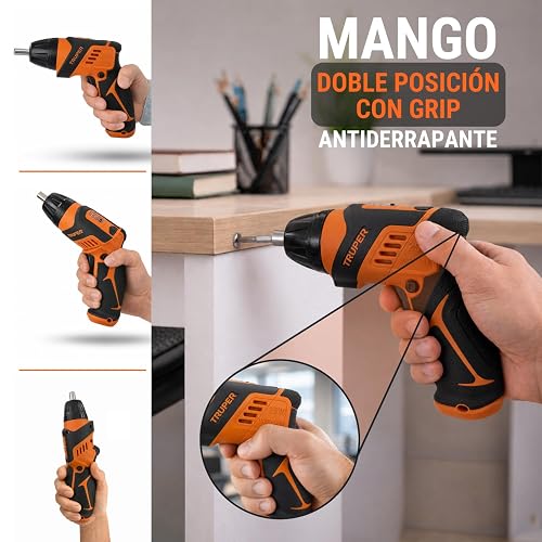 Truper DESI-36X, Destornillador inalámbrico 2 posiciones, 3.6 V