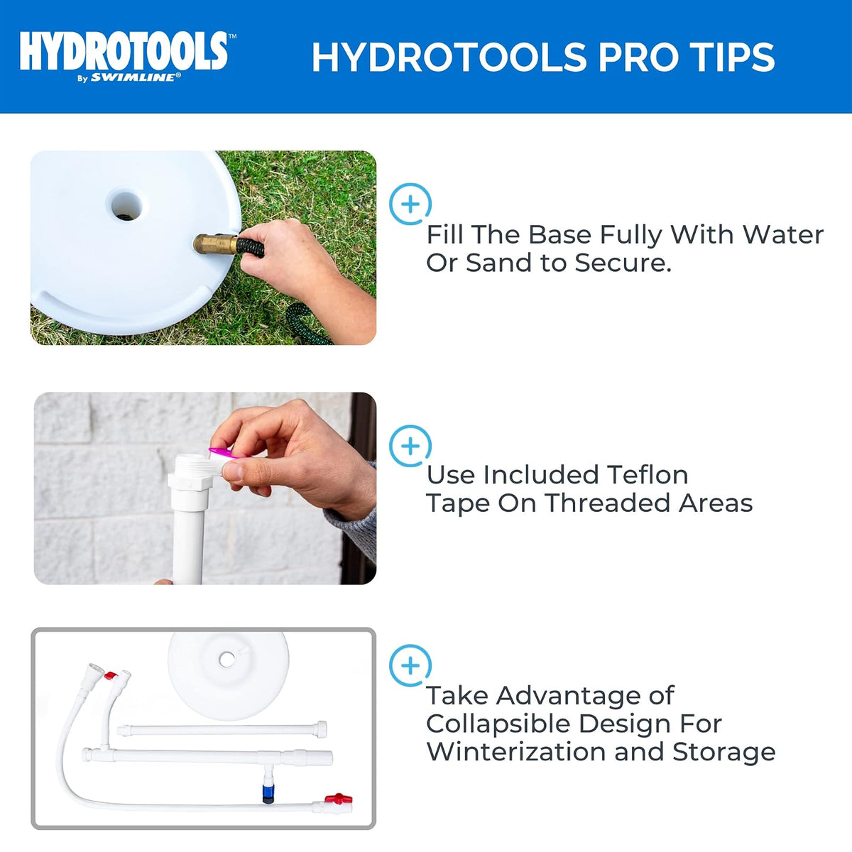 Swimline Solstice by International Leisure Products Hydro Tools 89031 Ducha Junto a la Piscina, Color Blanco