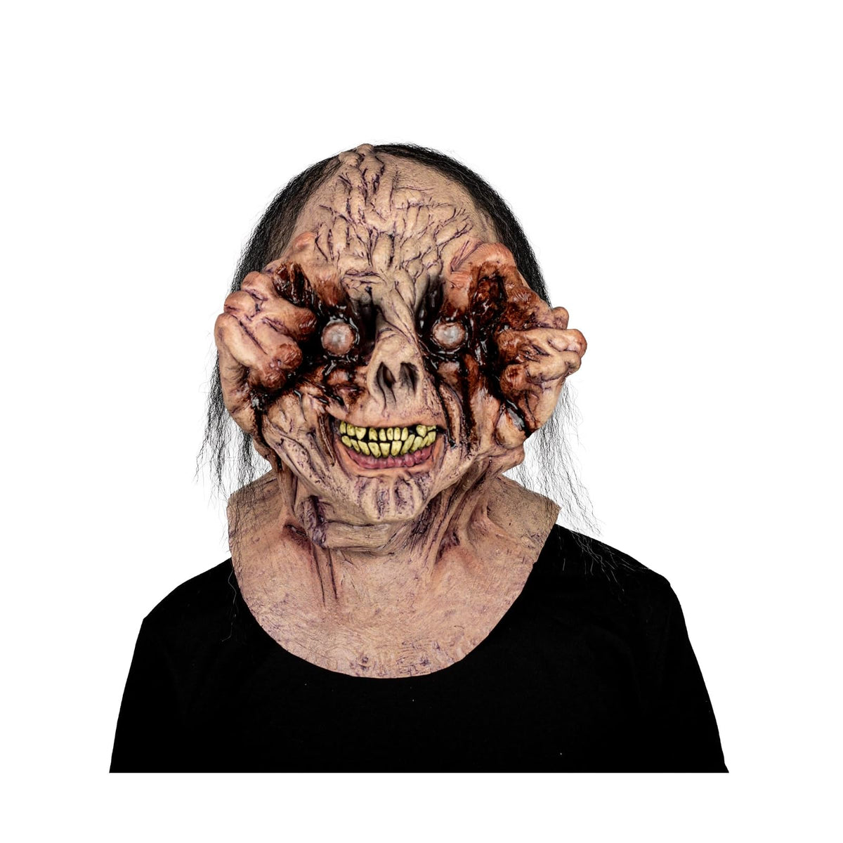 Ghoulish Productions Máscara De Látex Schizophrenic Monster, Accesorio Látex Cosplay Monstruo Maldito, Disfraz Aterrador para Halloween y Fiestas Temáticas, Cosplay Bruja, Diseño Artesanal