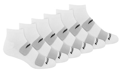 Saucony Calcetines Deportivos de Malla para Hombre Paquete de 6 Pares - G - Blanco (6 pares).