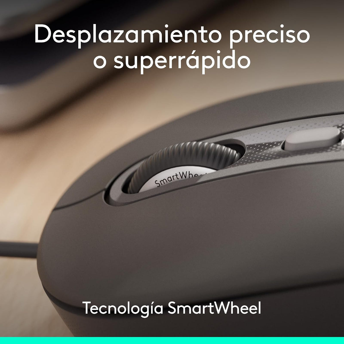 Logitech Signature Wired M520 for Business, Mouse con Cable Óptico, Conectividad USB-C Plug and Play, Compatible con Windows/Mac/Chrome/PC/Portátiles, Color Grafito