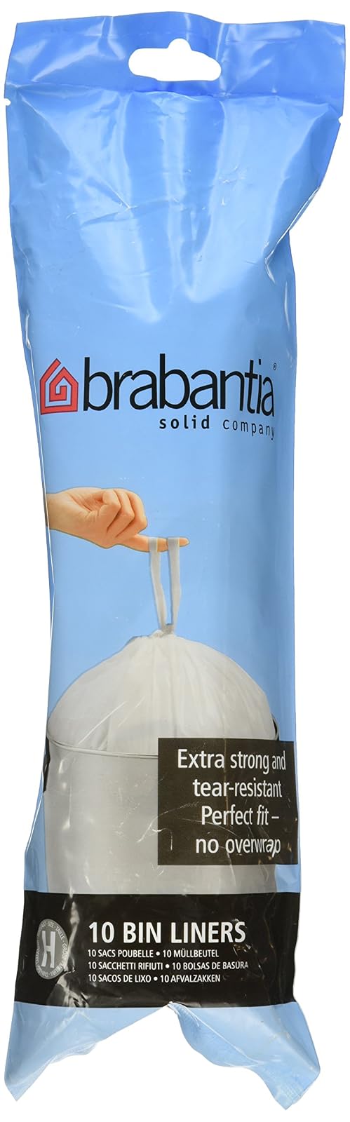 Brabantia 246784 Bolsas de Basura 50 l, Tipo H, 10 Unidades