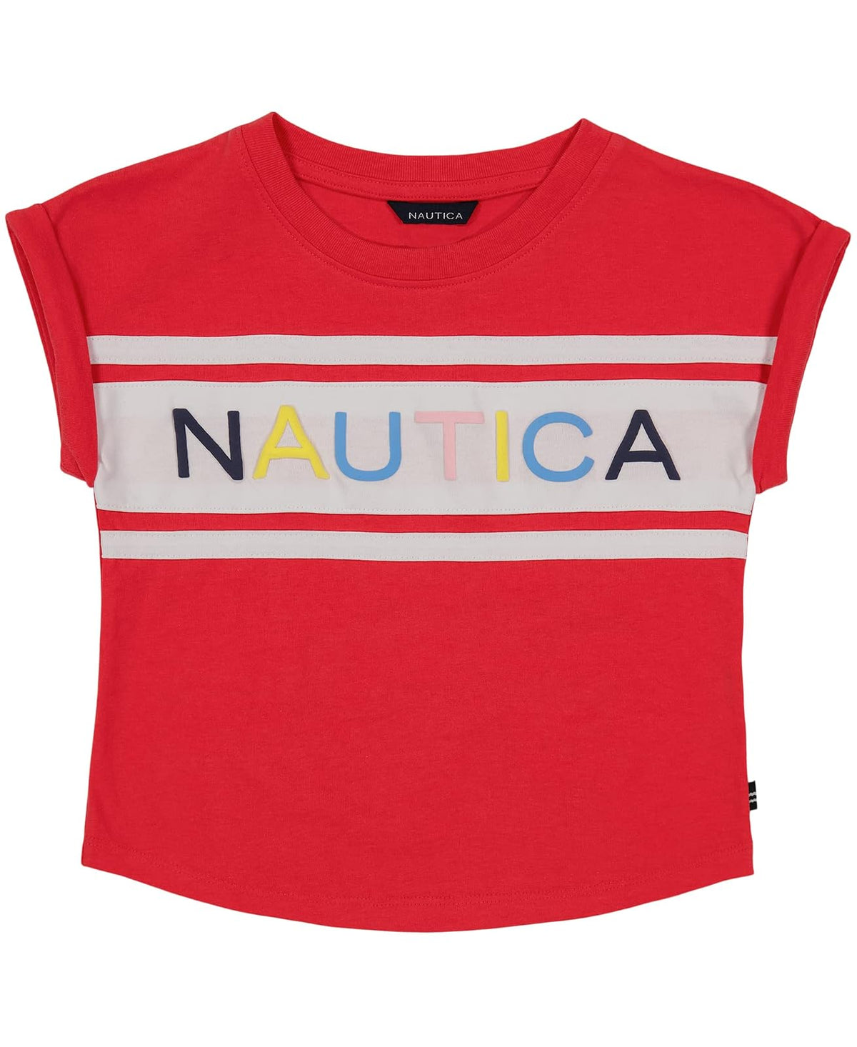 Nautica Camiseta gráfica de Manga Corta Camiseta para Niñas
