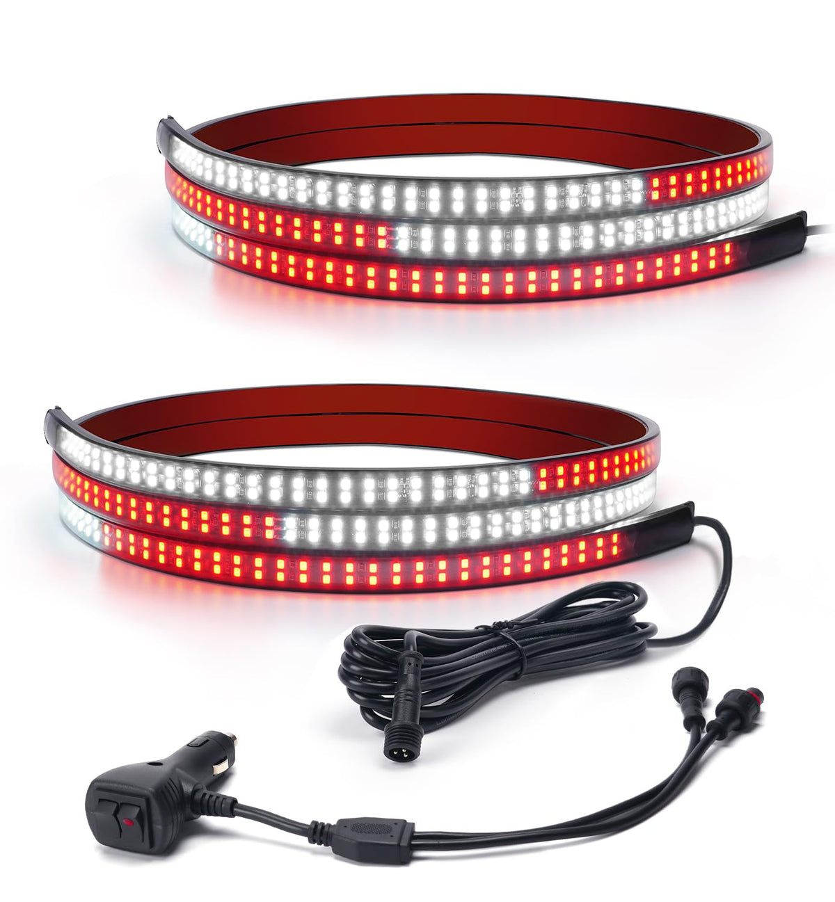 Xprite Luces LED Estroboscópicas para Estribo 70 Pulgadas 864 LED - Blanco&rojo