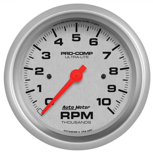 Auto Meter 4497 Ultra-Lite - Tacómetro eléctrico en el salpicadero, 3.4 pulgadas