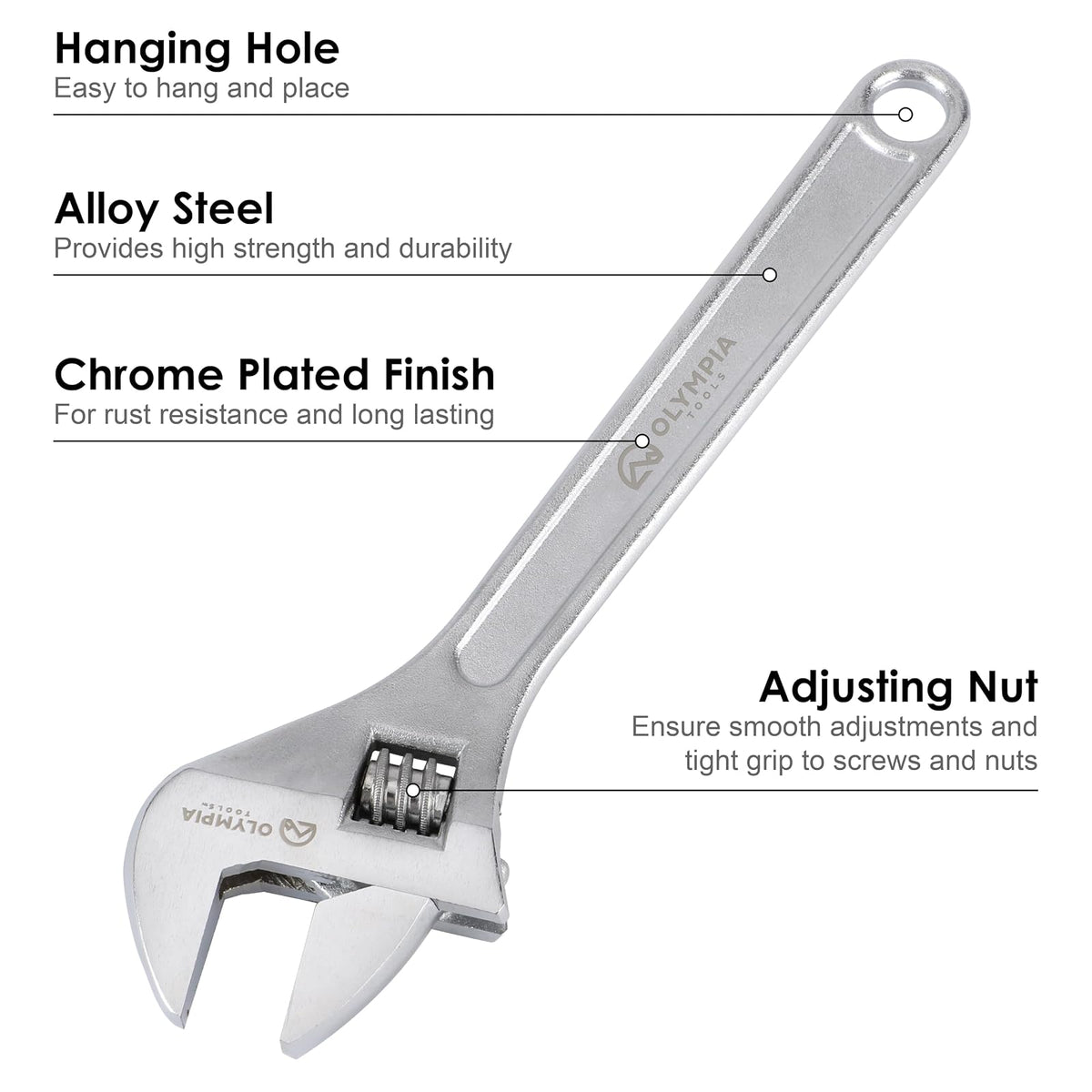 Olympia herramientas llave inglesa ajustable
