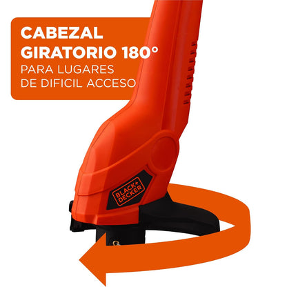 BLACK+DECKER Desbrozadora Eléctrica 9" (230mm), 350W, GL350