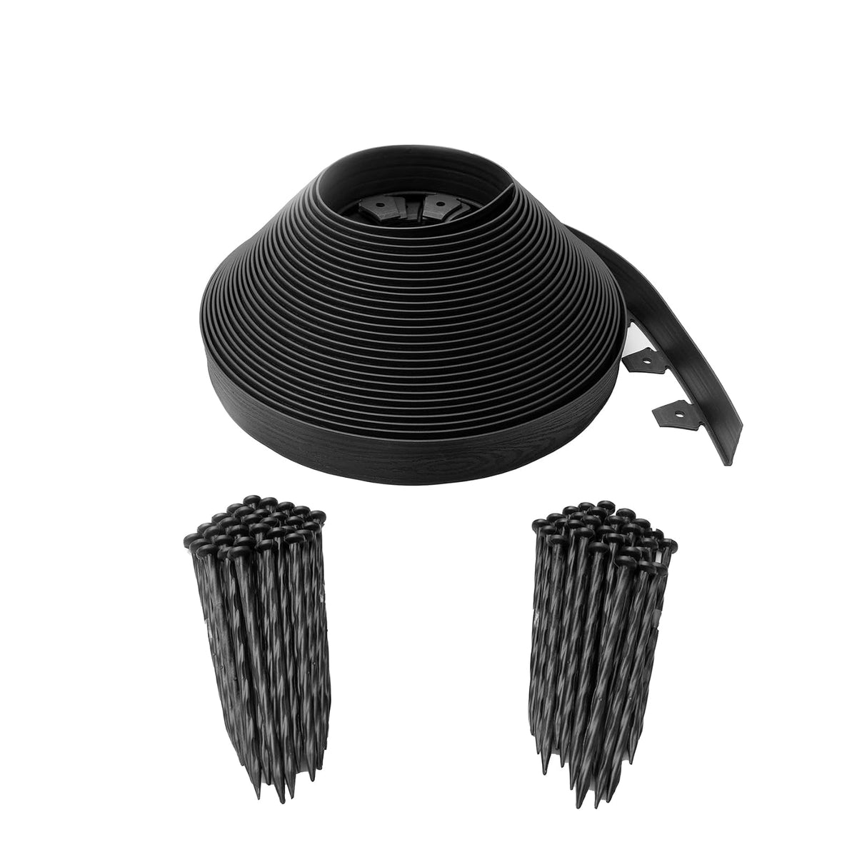 Easyflex - Kit de Bordes de Pared de 2.5 Pulgadas de Alto, sin excavaciones, 100 pies, Color Negro