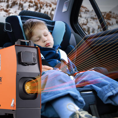 VEVOR - Calentador de aire diesel de 8 KW, control de aplicación Bluetooth, calentador diesel todo en uno con ajuste automático de altitud, control remoto y LCD, calentador de estacionamiento portátil