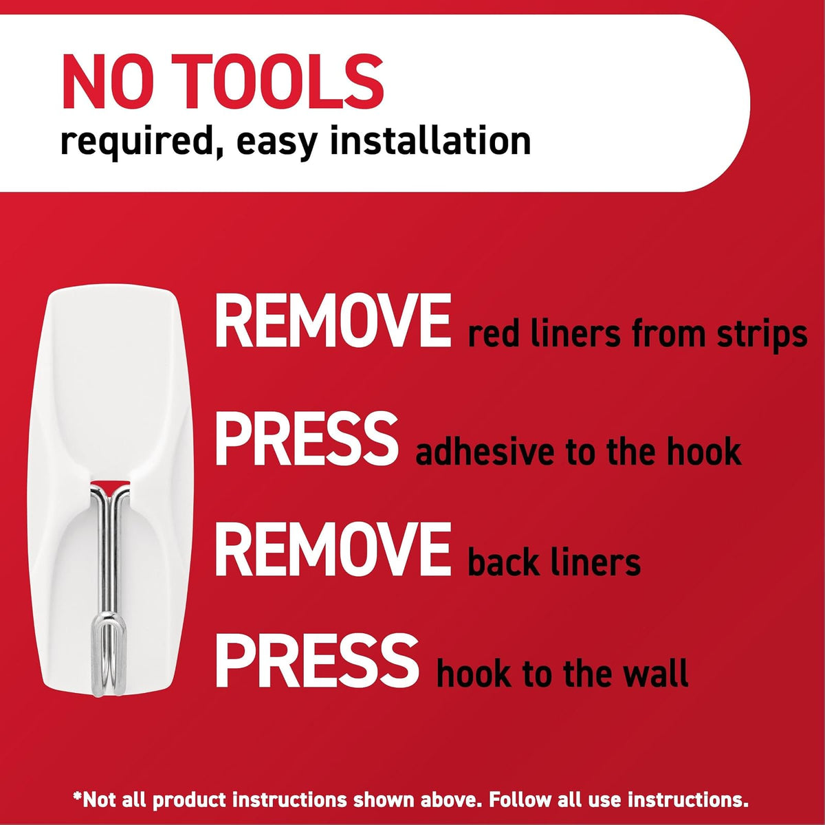 Command White Hooks, 7 hooks, 8 strips, Indoor Use (17065-7ES)