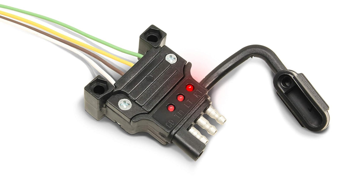 Hopkins Towing Solutions 48192 Endurance Quick Fix - Conector Plano Lateral de Remolque 4 Unidades, Color Negro