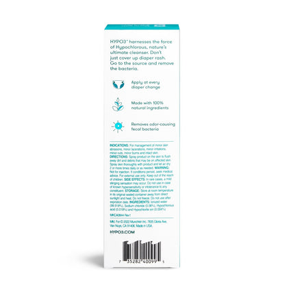 Munchkin® HYP03™ - Spray de ácido hipocloroso para la cara y el cuerpo, elimina los gérmenes que causan erupciones y ayuda a promover la curación, suave para pieles sensibles y propensas a eczema,