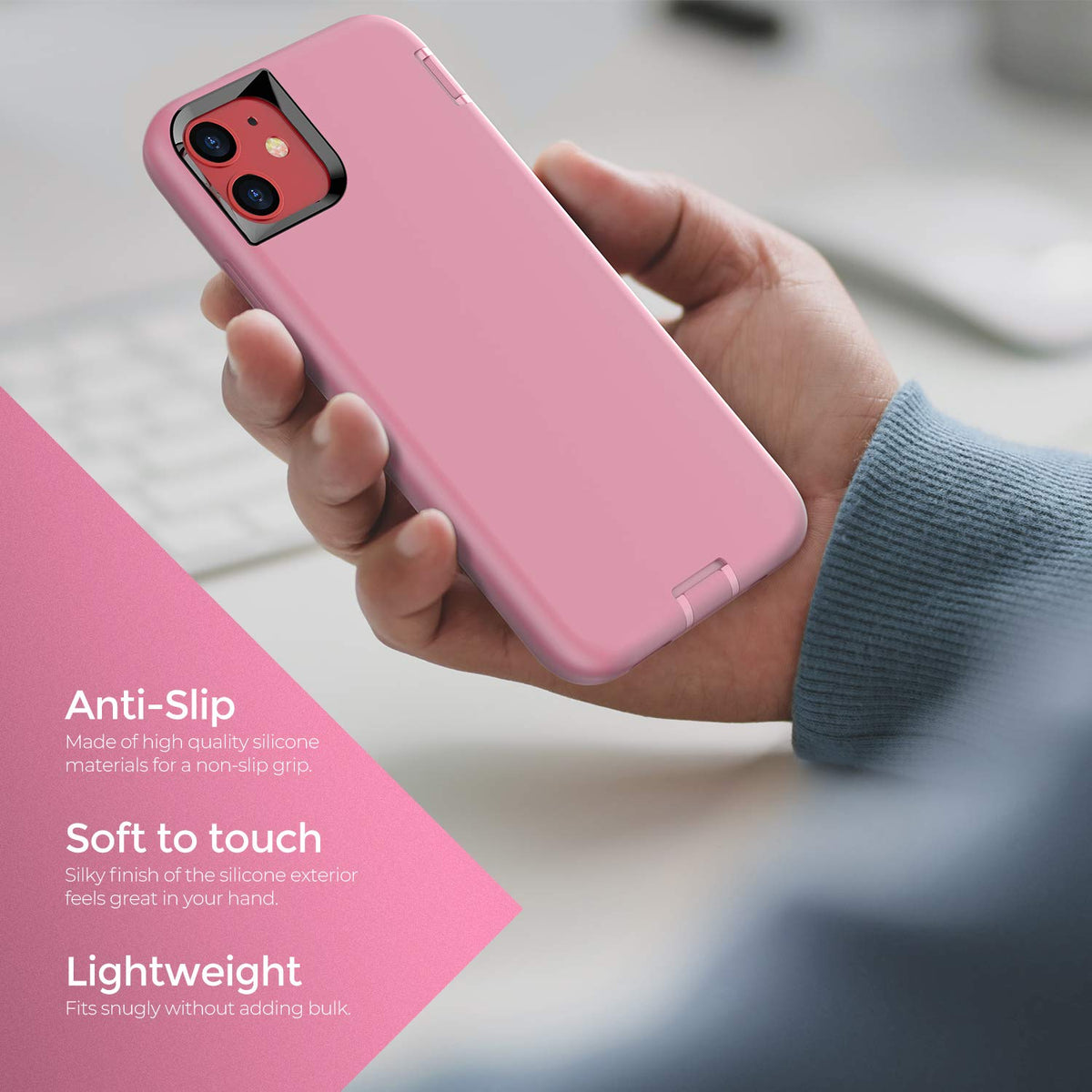 ORIbox - Carcasa de Silicona para iPhone 11, a Prueba de Golpes, Acabado Suave al Tacto