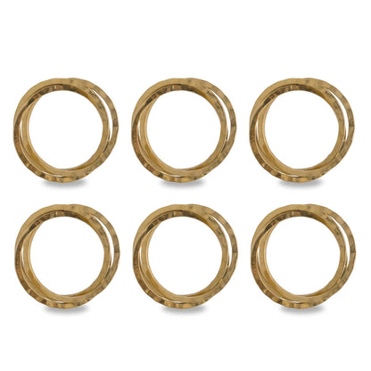 DII Servilleteros Decorativos Juego de 6 - Gold Intertwined