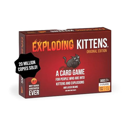 Exploding Kittens LLC Juego de Cartas para Adultos, Adolescentes y niños | A partir de 7 años - 2 a 5 jugadores - < 15 minutos Tiempo de juego - Juegos de mesa - Estrategia/Juego familiar