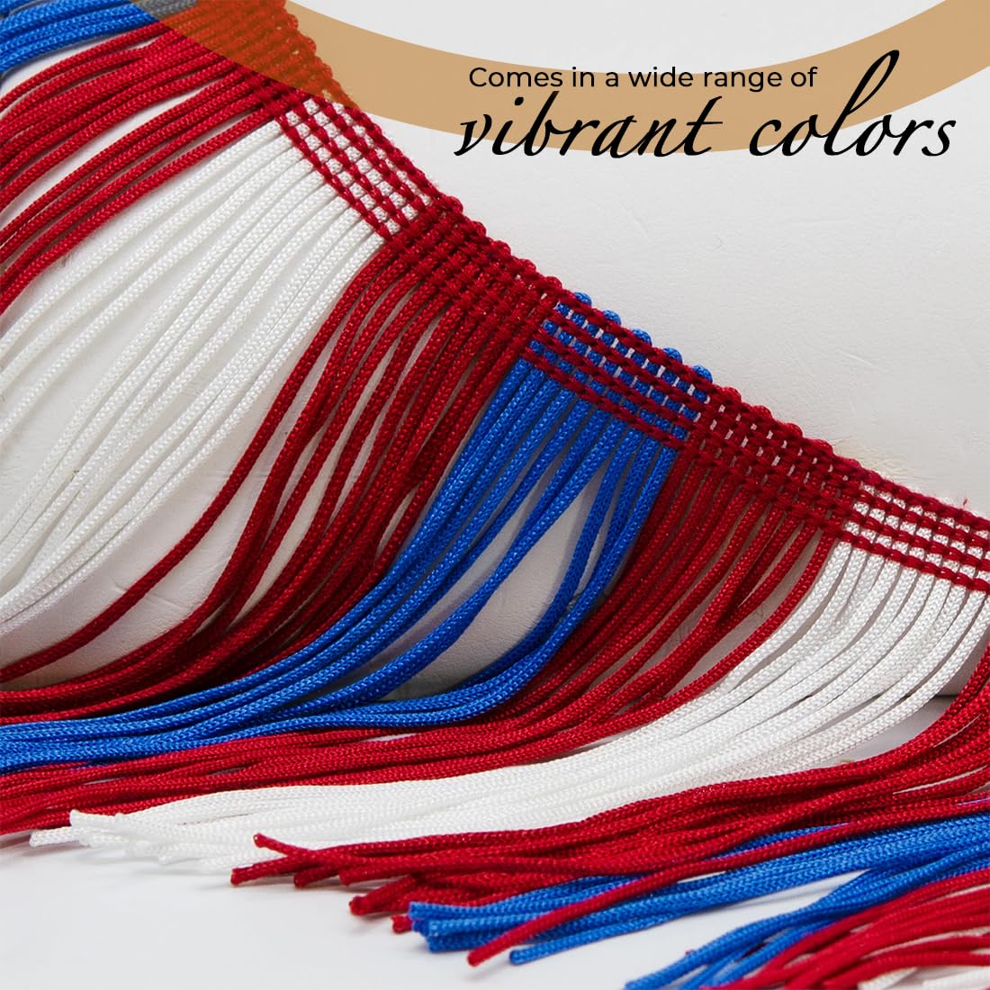 Trims By The Yard - Moldura de flecos de cadena de 4 pulgadas, ribete decorativo hecho en poliéster, para disfraces, uniformes, decoración del hogar y decoración de fiestas, flecos lavables, corte de
