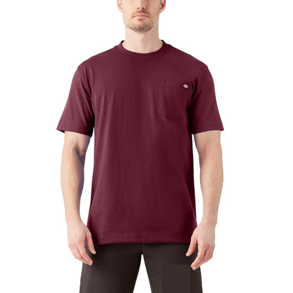 Dickies Playera de Manga Corta Cuello Redondo Heavyweight para Hombre - G - Borgoña