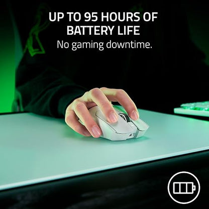 Razer Viper V3 Pro Mouse Inalámbrico para Esports: Simétrico - Peso 54g - Sondeo De 8K - Sensor Óptico De 35K dpi - Interruptores Ópticos Gen3-8 Botones Programables - Batería De 95 Horas - Blanco