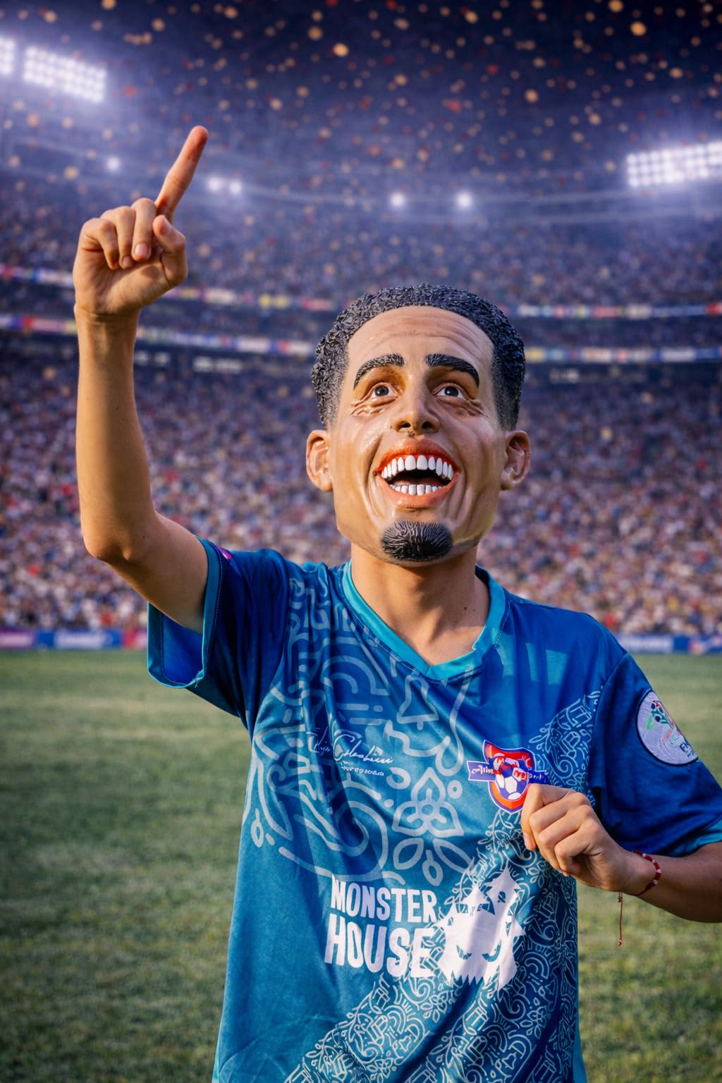 REV Máscara De Futbolista Estrella Britanica Belling', Disfraz Jude Jugador Profesional Ideal Para Partidos De Futbol, Eventos Deportivos, Porras, Halloween Y Fiestas