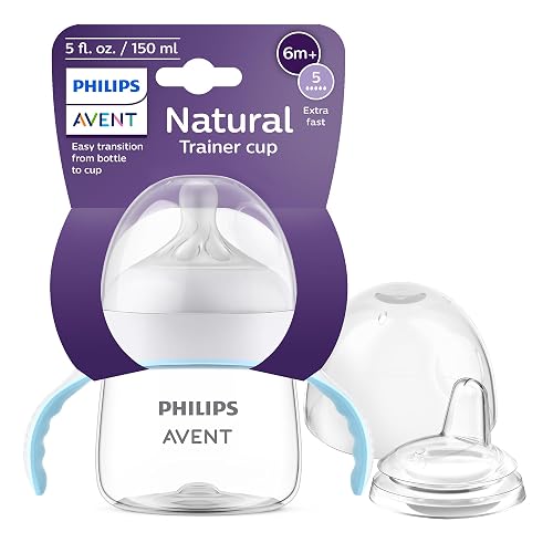 Philips AVENT Natural Trainer SCF263/01 - Vaso para beber con pezón de respuesta natural y boquilla suave, 5 onzas, 1 unidad