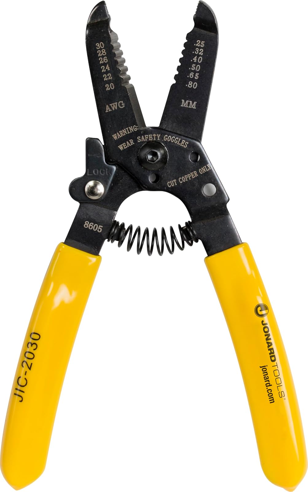 Jonard Tools JIC-2030 20-30 AWG Pelacables y cortador, 6-3/4 pulgadas de longitud, 1 unidad (paquete de 1)