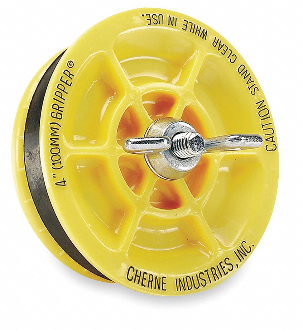 Tapón de tubo mecánico, 8 pulgadas, EOP 270288, amarillo