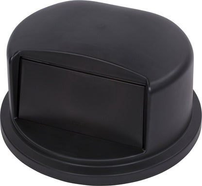 Carlisle 34103403 Bronco Polyethylene Round Dome Lid, 22.84" Diameter x 12.21" Height, Black, For 32 Gallon Trash Containers