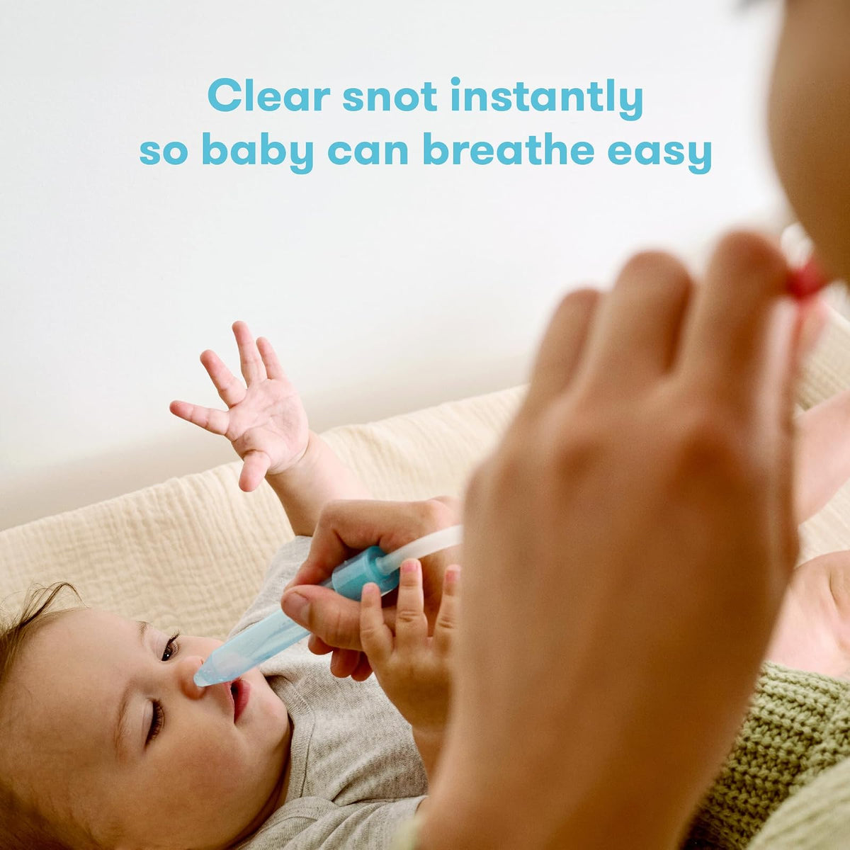 FridaBaby NoseFrida The SnotSucker Aspirador nasal, Talla 20 Additional Hygiene Filters, Blanco, Incluye 20 filtros de higiene adicionales