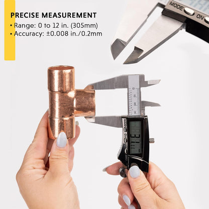 General Tools & Instruments 1478 Fraction Plus Digital Fractional Caliper, Stainless Steel, 8-Inch