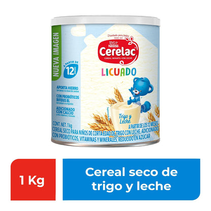 Cerelac, Cereal de Trigo con Leche Para Niños, A Partir de 1 Año, Lata 1 kg