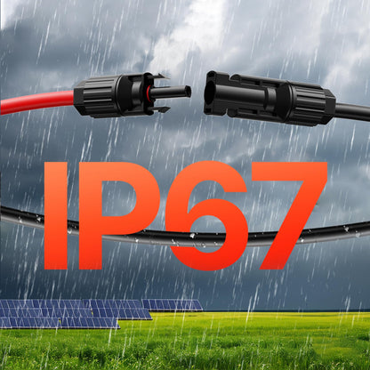 VEVOR - Cable de extensión de panel solar de 100 pies, cable de extensión solar de 10 AWG con conectores impermeables hembra y macho, cable fotovoltaico de 6 mm² para paneles solares del hogar, barco
