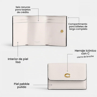 Coach Essential Mini portafolios Trifold, Tiza, One Size