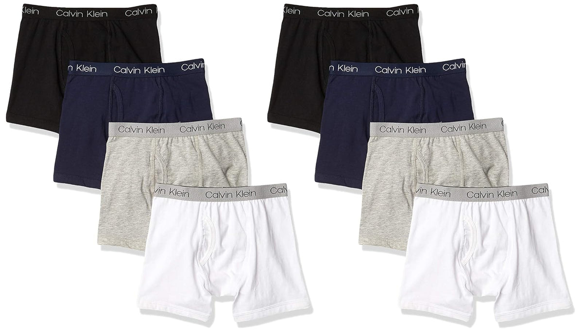 Calvin Klein Paquete de 8 Calzoncillos para Niño - Paquete básico - M