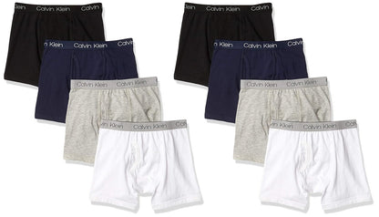 Calvin Klein Paquete de 8 Calzoncillos para Niño - Paquete básico - M