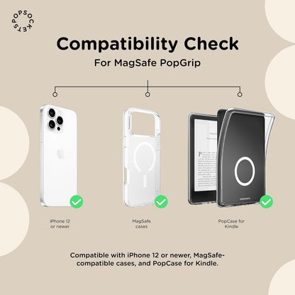 PopSockets - Empuñadura para teléfono MagSafe con Soporte, Soporte magnético, Parte Superior Intercambiable, sujeción Segura para iPhone MagSafe, Agarre para teléfono y Tablet, Lindos PopSockets