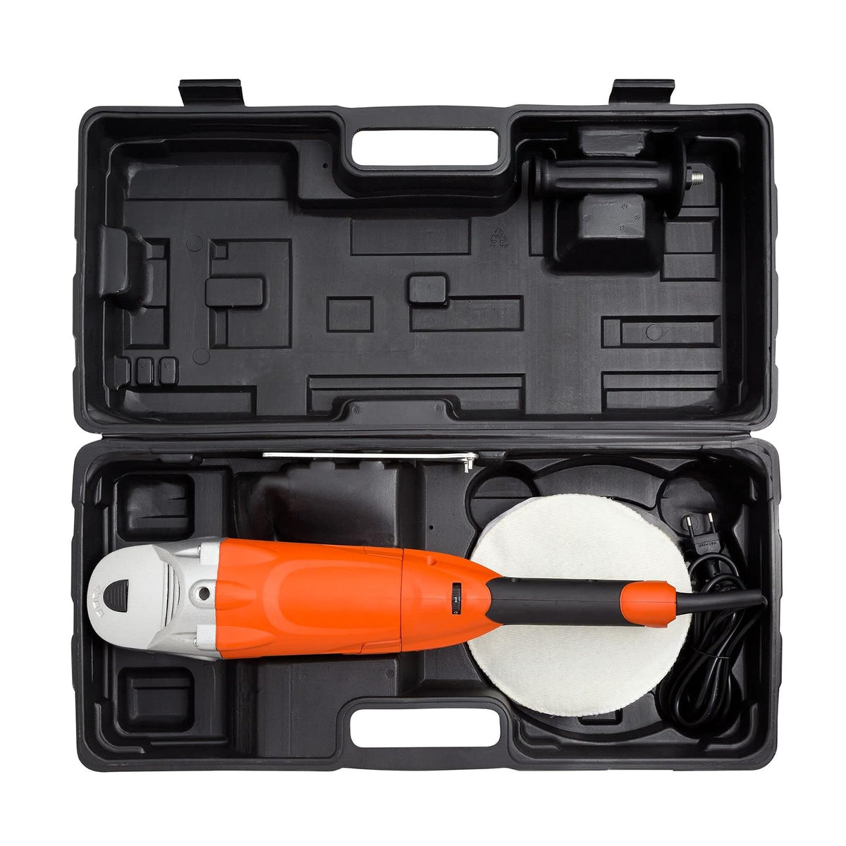 BLACK+DECKER Pulidora y Lijadora 7" (180mm) 1300W con Caja, WP1500K | Pulidora y Lijadora 7" (180mm), 1300W, Incluye Caja para Herramientas