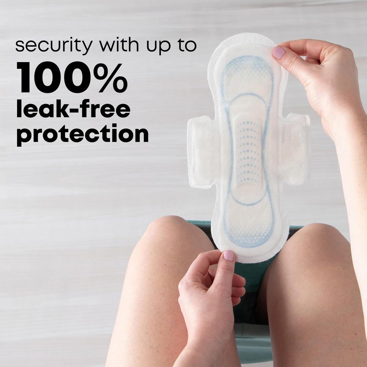 U by Kotex Security Ultra Thin Feminine Pads with Wings, Heavy Absorbency, Unscented, 192 Count (6 Packs of 32) (Packaging May Vary)