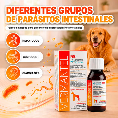 Fancy Pets MS Vermantel Desparasitante en Suspensión 25 ml para Perros Adultos