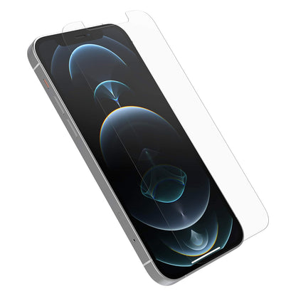 OtterBox Protector de visualización de vidrio de confianza para iPhone 12 y iPhone 12 Pro, transparente (GEN 2)