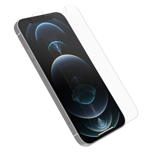 OtterBox Protector de visualización de vidrio de confianza para iPhone 12 y iPhone 12 Pro, transparente (GEN 2)