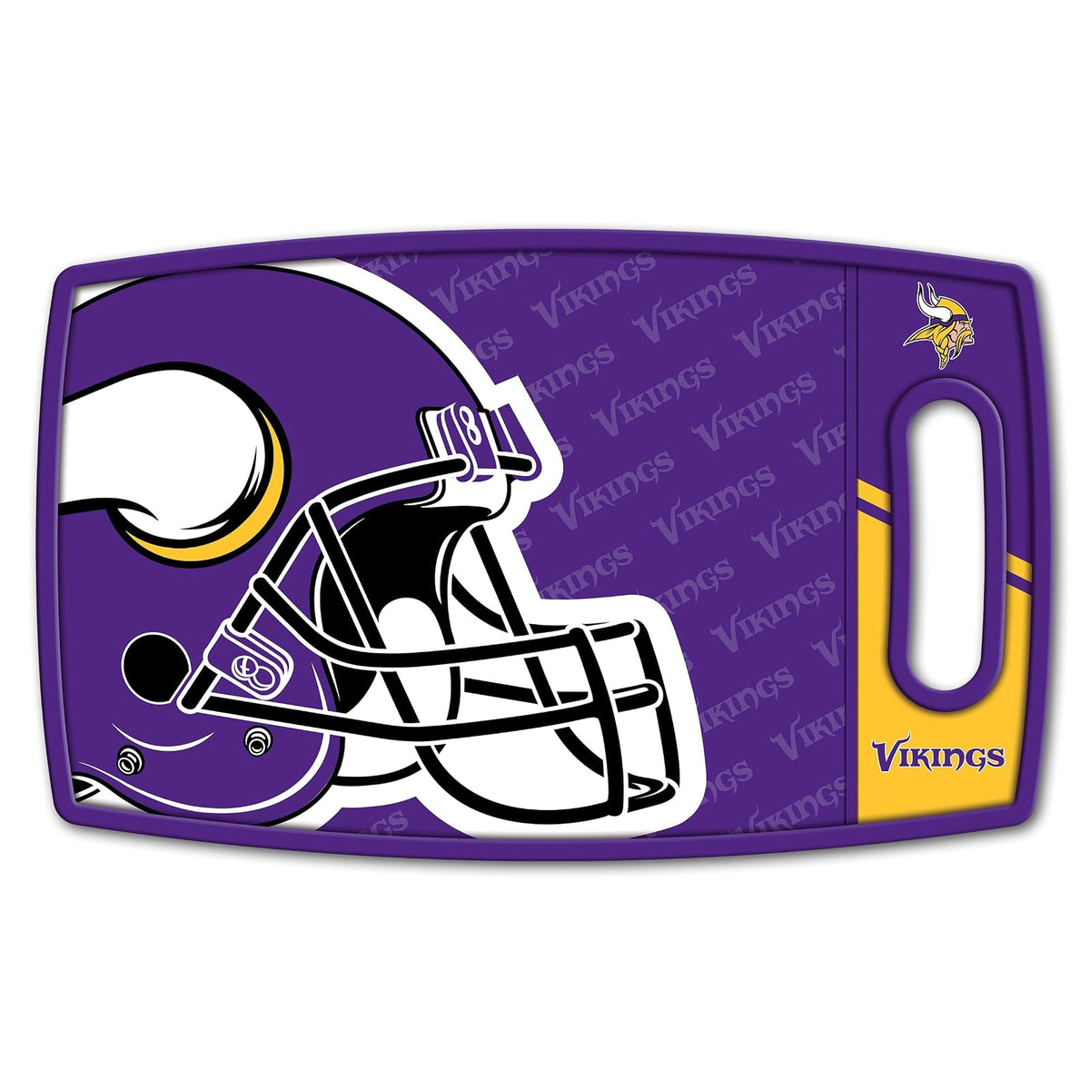 YouTheFan 1907422 NFL Minnesota Vikings Logo Series Cutting Board, Team Colors, Talla Única