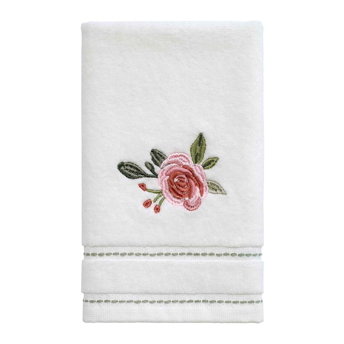 Avanti Linens - Toalla de Punta de los Dedos, Toalla de algodón Suave y Absorbente (colección Spring Garden Collection), 13 x 13 Pulgadas